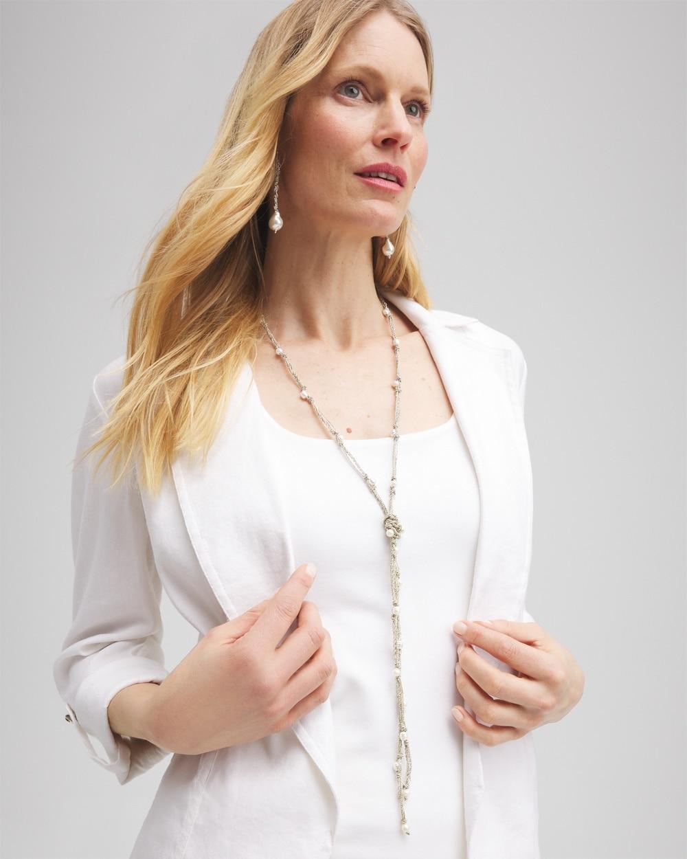 Fresh Water Pearl Lariat Necklace Product Image