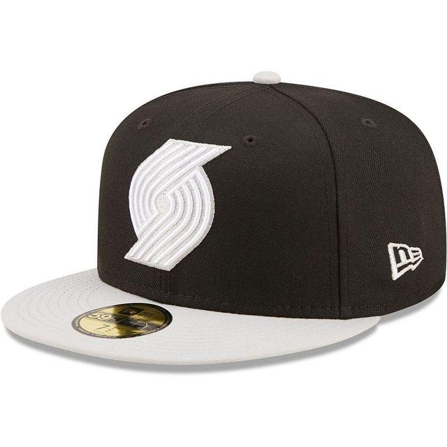 Mens New Era /Gray Portland Trail Blazers Two-Tone Color Pack 59FIFTY Fitted Hat Product Image