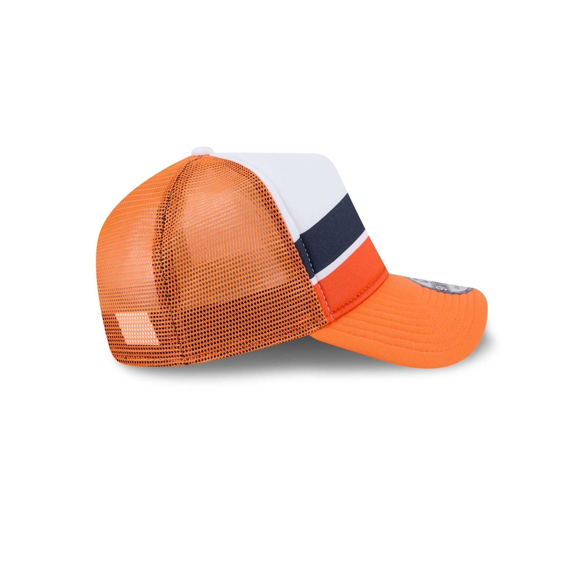 Denver Broncos Color Block 9FORTY A-Frame Trucker Snapback Hat Male Product Image