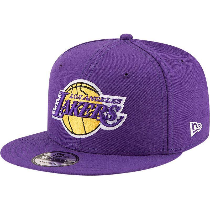 Mens New Era Purple Los Angeles Lakers Official Team Color 9FIFTY Snapback Hat Product Image