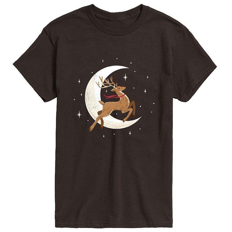 Mens Reindeer Moon Tee Blue Product Image