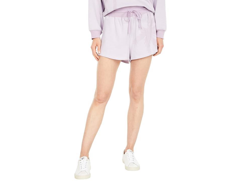 Splendid Shadow Palm French Terry Shorts (Iris) Women's Clothing Product Image