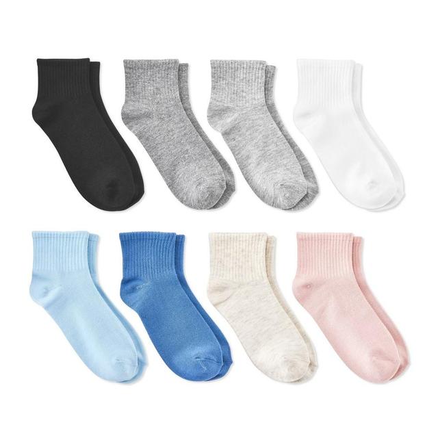 Womens Ribbed 8pk Ankle Socks - Dealworthy 4-10 Product Image