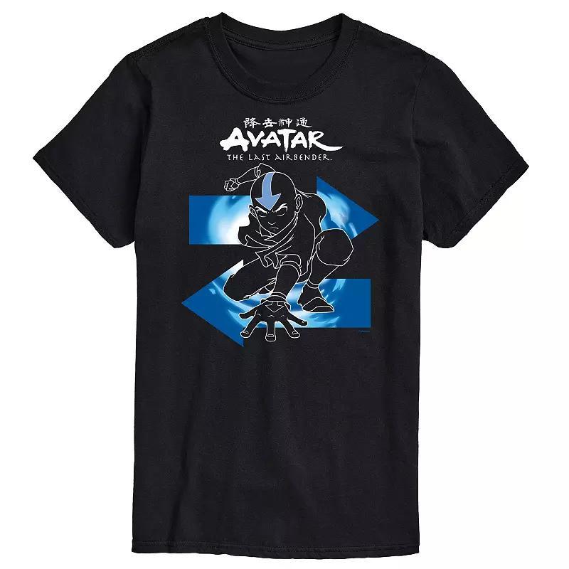 Big & Tall Avatar The Last Airbender AANG Graphic Tee, Mens Black Product Image