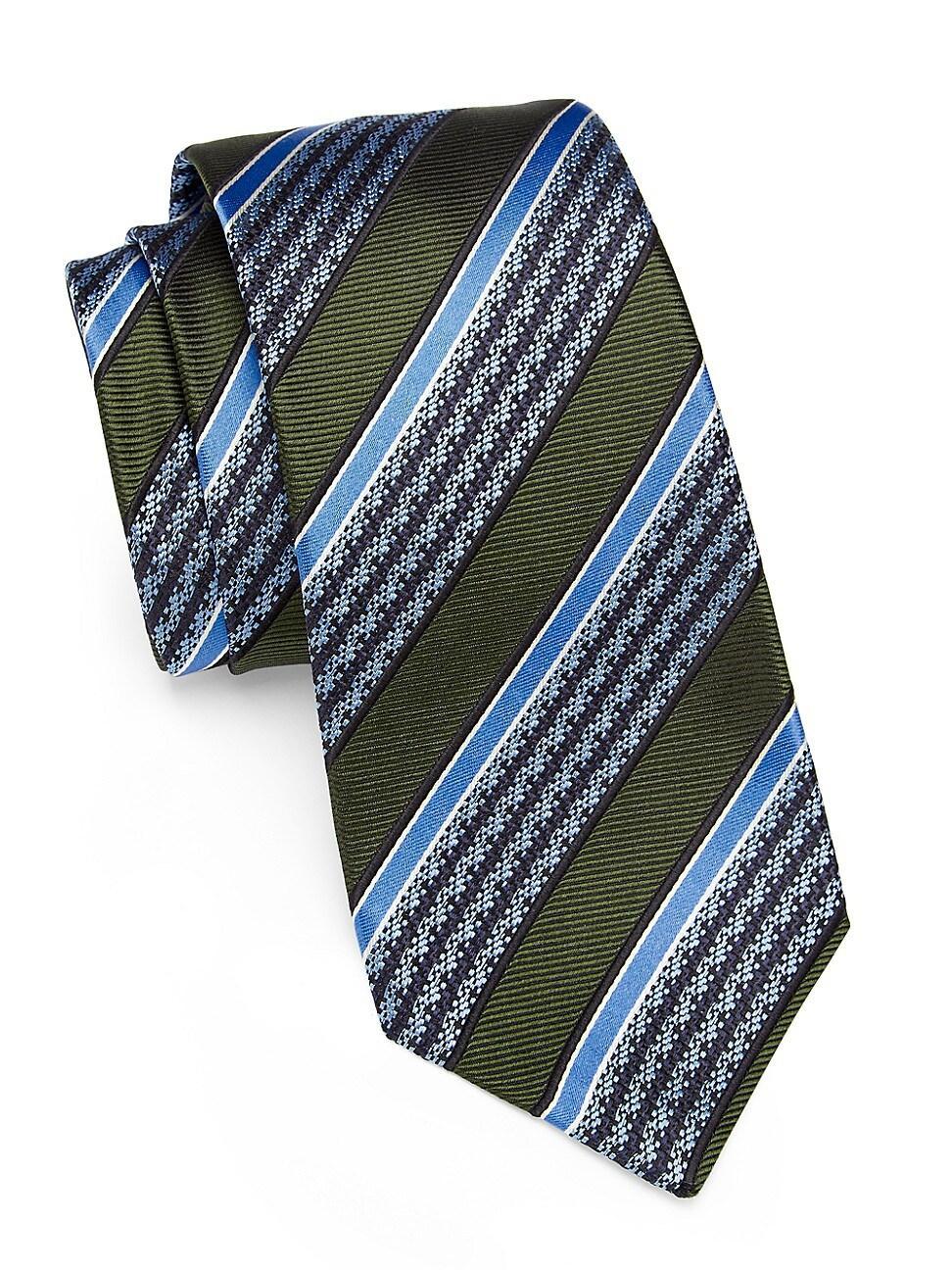 Mens Striped Silk Tie Product Image