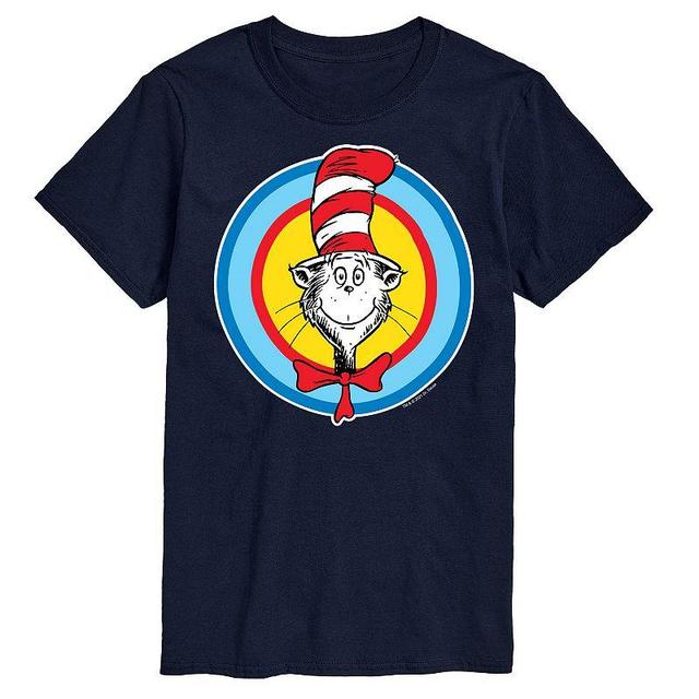 Big & Tall Dr Seuss Cat In Hat Smile Tee, Mens Blue Product Image