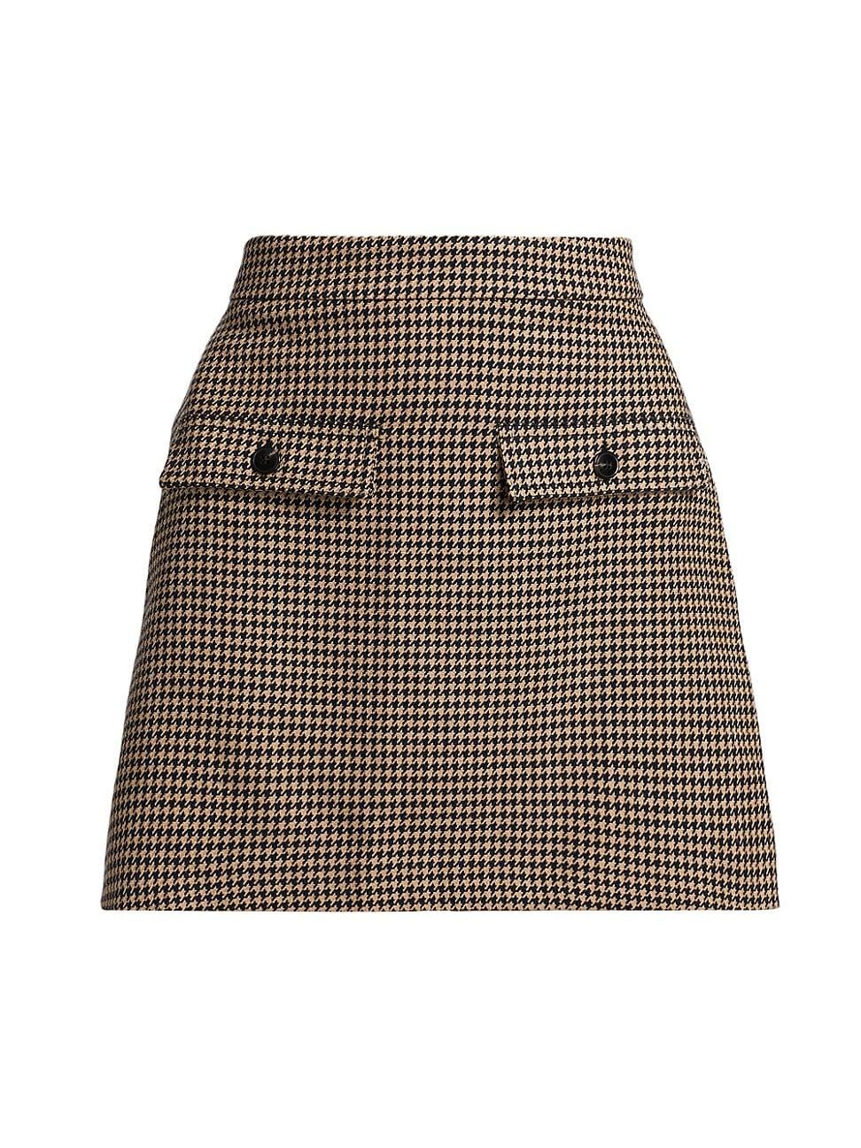 Womens Wynnie Houndstooth Mini Skirt product image