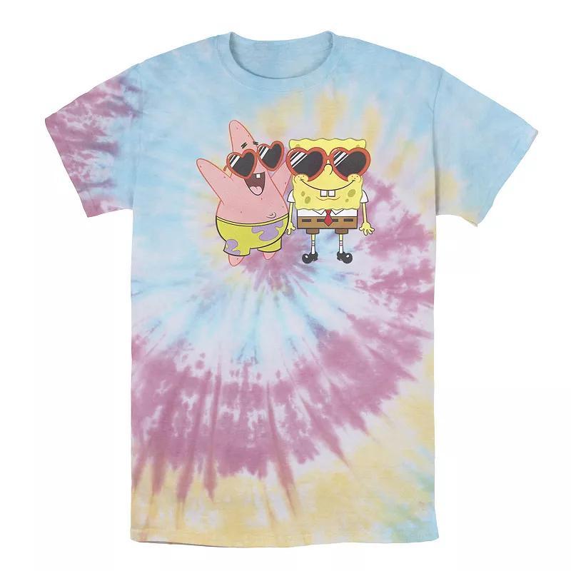 Mens SpongeBob SquarePants & Patrick Heart Glasses Tee Product Image