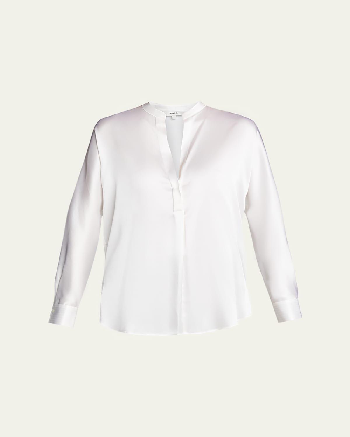 Womens Silk Long-Sleeve Blouse Product Image