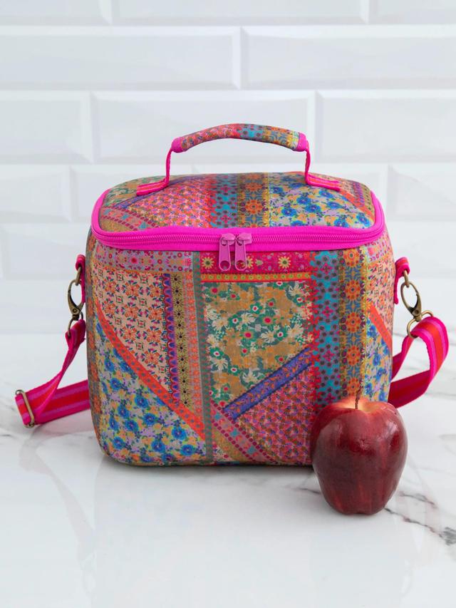 On The Go Lunch Tote - Folk Flower Patchwork Product Image