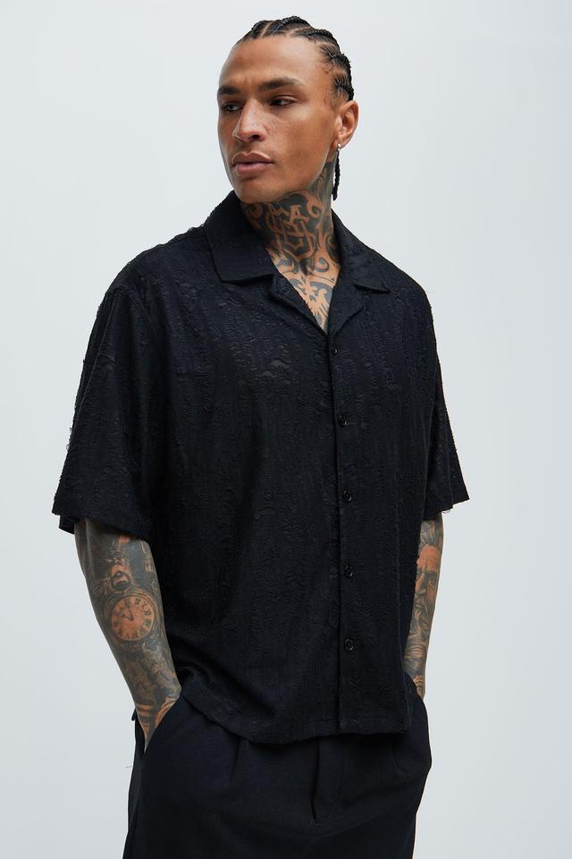 Lynx Textured Shirt - Black Product Image