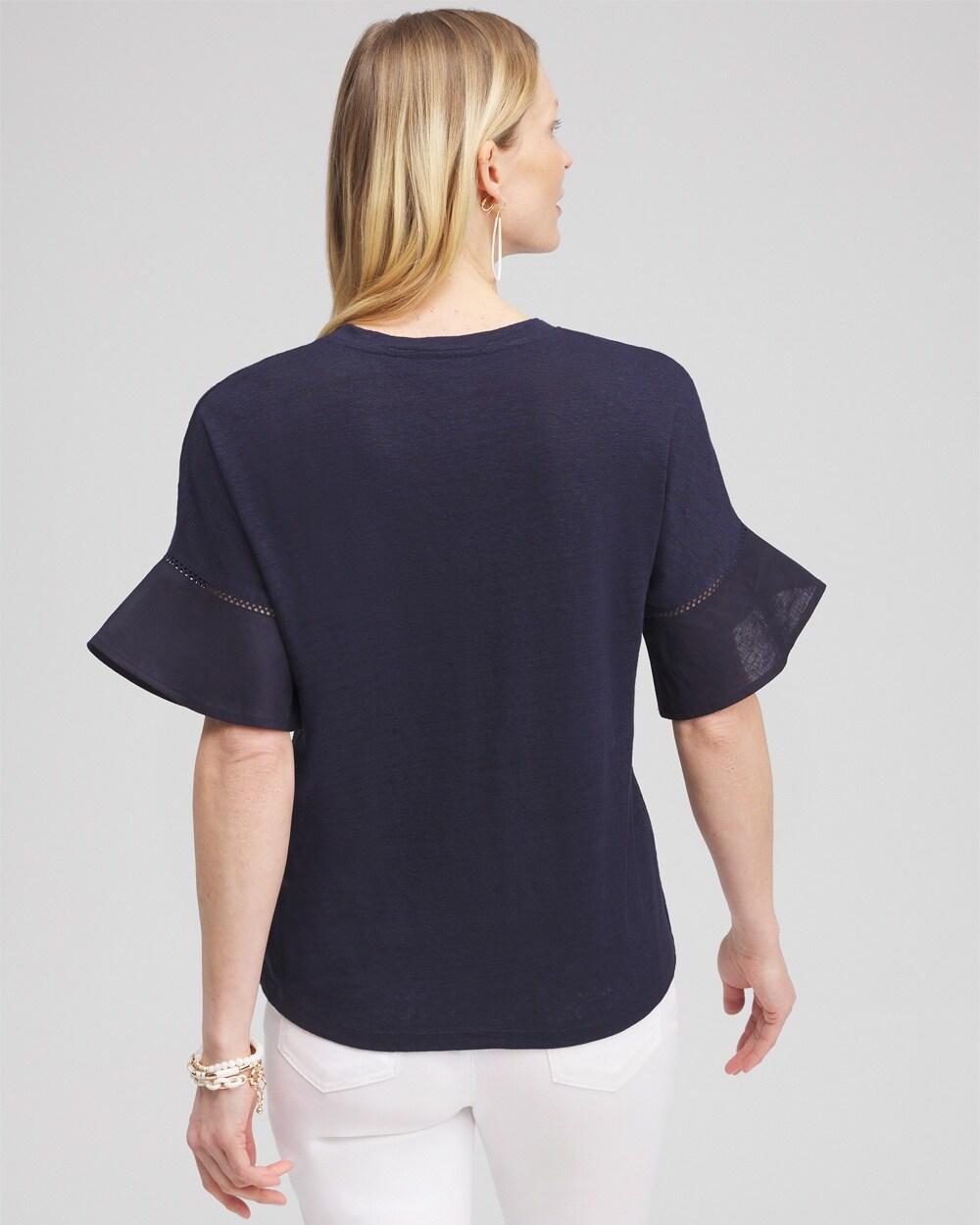 Gauze Flutter Sleeve Top Product Image