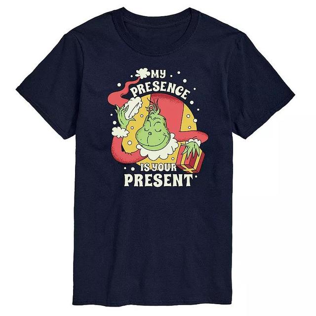 Big & Tall Dr. Seuss The Grinch My Presence Is Your Present Graphic Tee, Mens Product Image