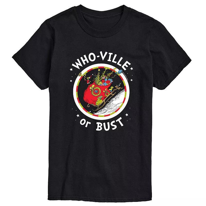 Mens Dr. Seuss Grinch Who-ville or Bust Tee Product Image