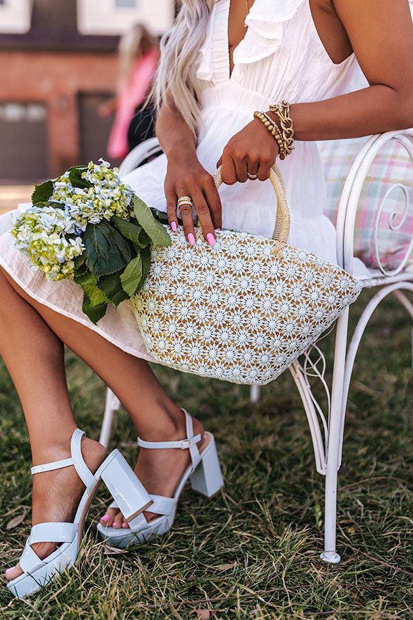 Sun And Fun Woven Bag In Sky Blue Product Image