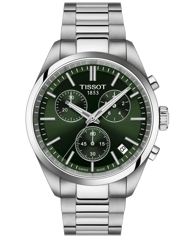 Tissot Mens Swiss Chronograph Pr 100 Stainless Steel Bracelet Watch 40mm Product Image