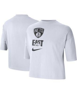 Womens Nike White Brooklyn Nets Essential Boxy T-shirt Product Image