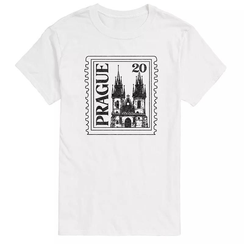 Mens Prague Postage Stamp Graphic Tee Product Image