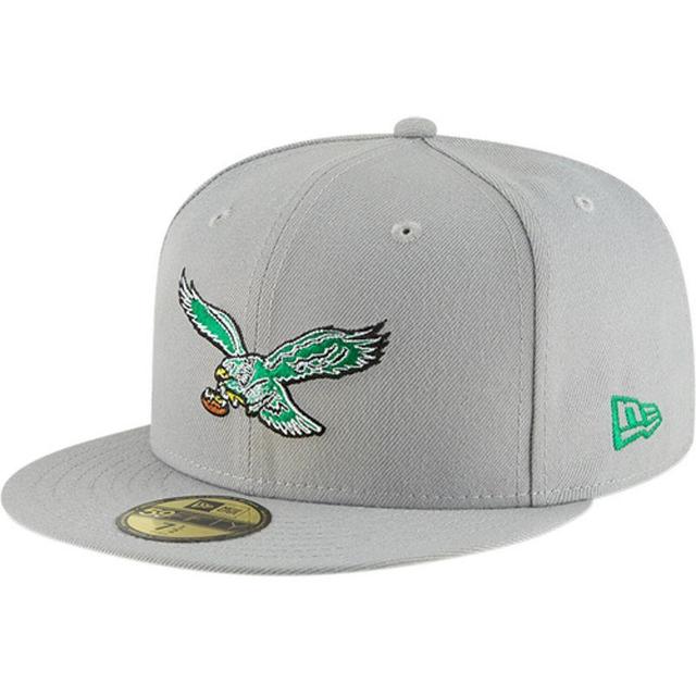 Mens New Era Gray Philadelphia Eagles Omaha Throwback 59FIFTY Fitted Hat Product Image