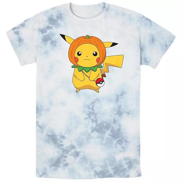 Mens Pokemon Pikachu Pumpkin Hat Pokeball Bombard Wash Graphic Tee Product Image