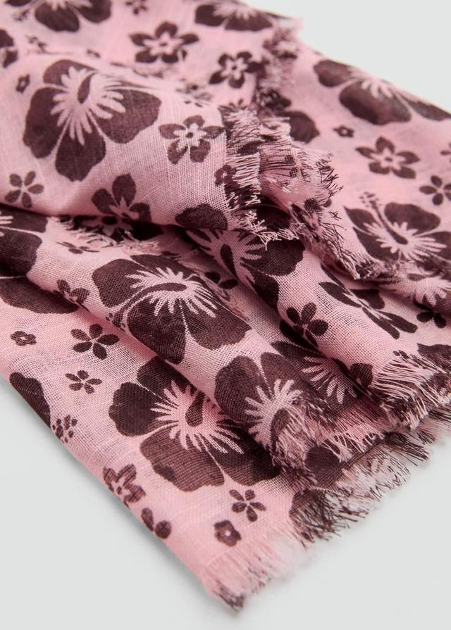 MANGO - Floral print scarf - One size - Women Product Image