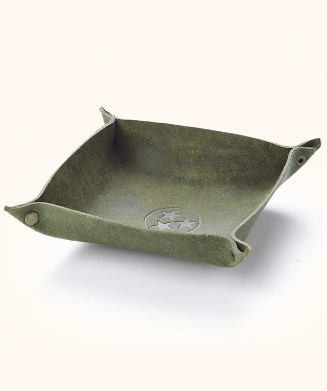 Olive Leather Catch All Tray Product Image