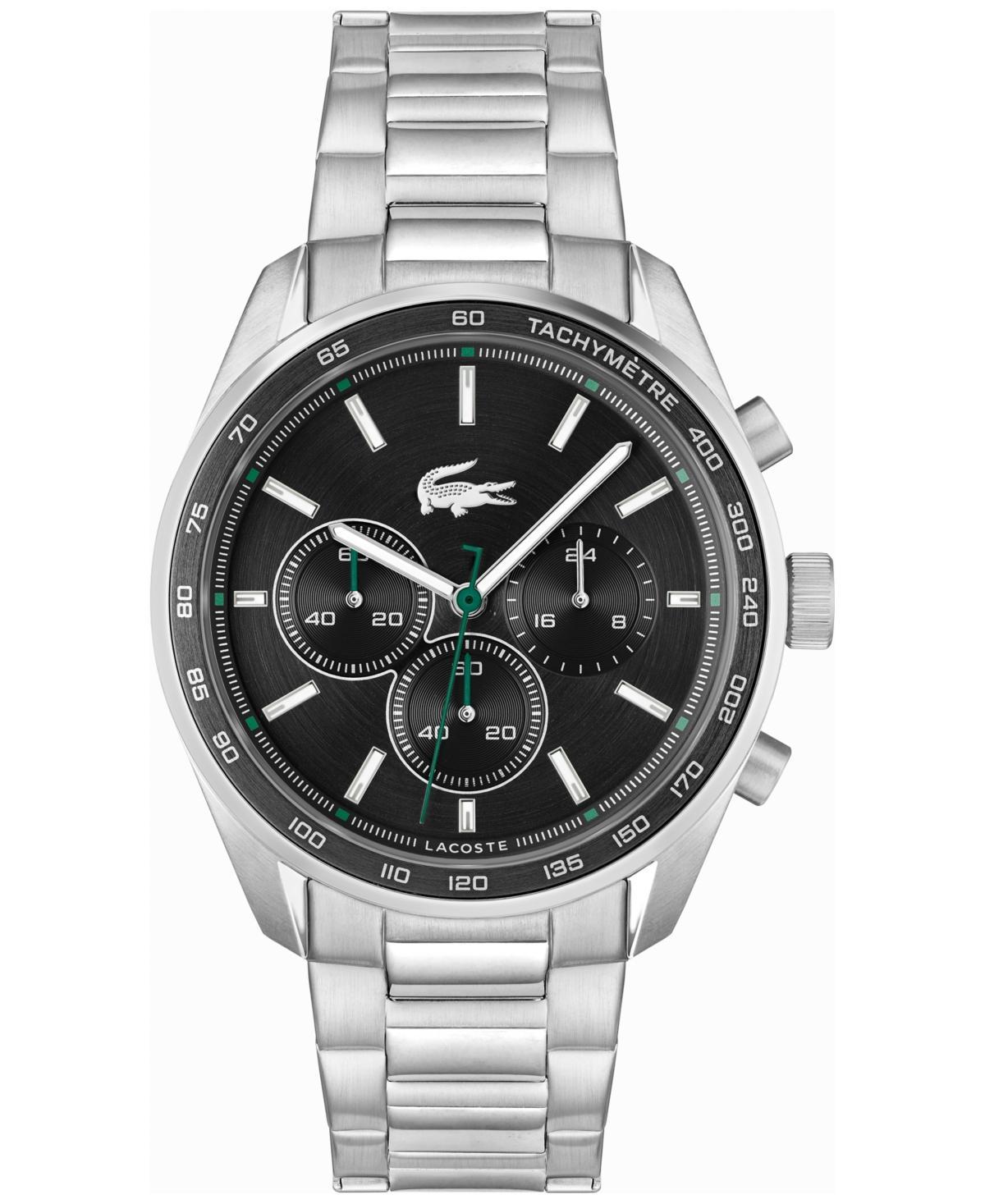 Lacoste Mens Vancouver Chronograph Black Dial Stainless Steel Bracelet Watch Product Image