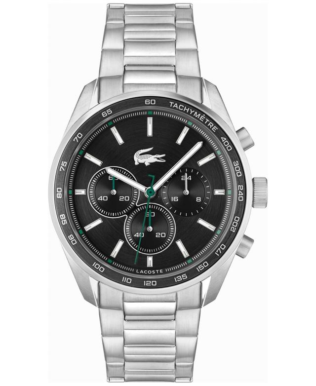 Lacoste Mens Vancouver Chronograph Black Dial Stainless Steel Bracelet Watch Product Image