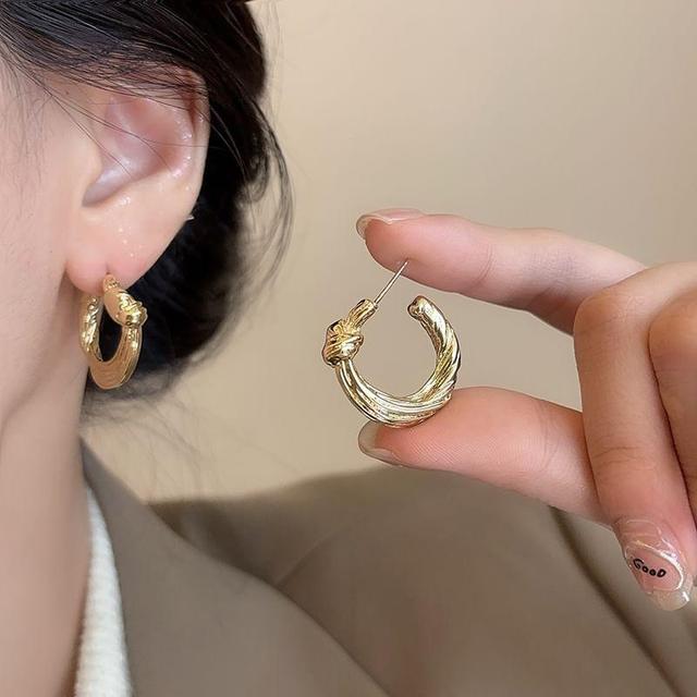 Knotted Hoop Earring Product Image