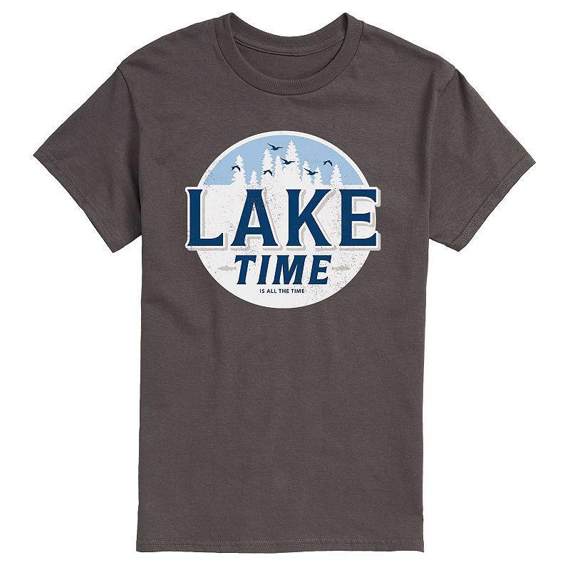 Mens Lake Time Graphic Tee Grey Product Image