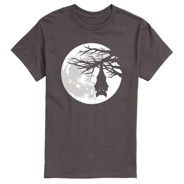 Mens Hanging Bat With Moon Tee Grey Product Image