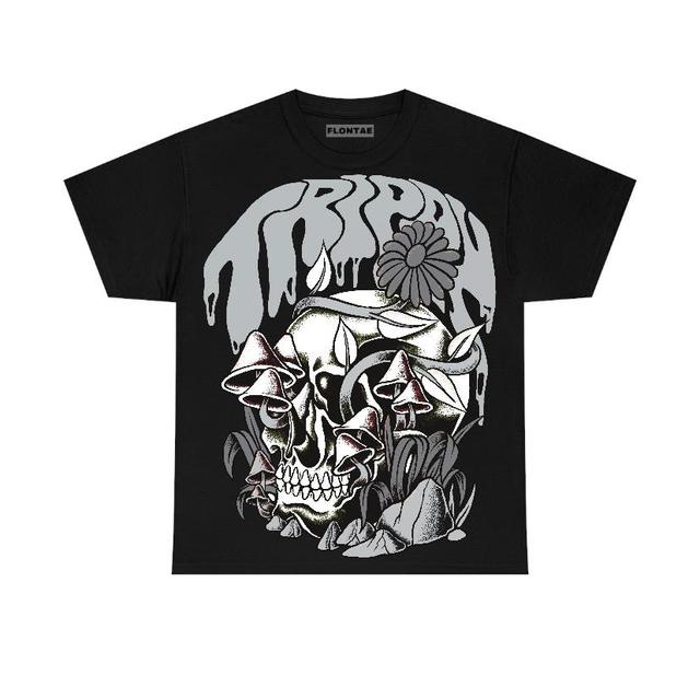 Wolf Grey 12s Flontae T-Shirt Trippin Graphic Product Image