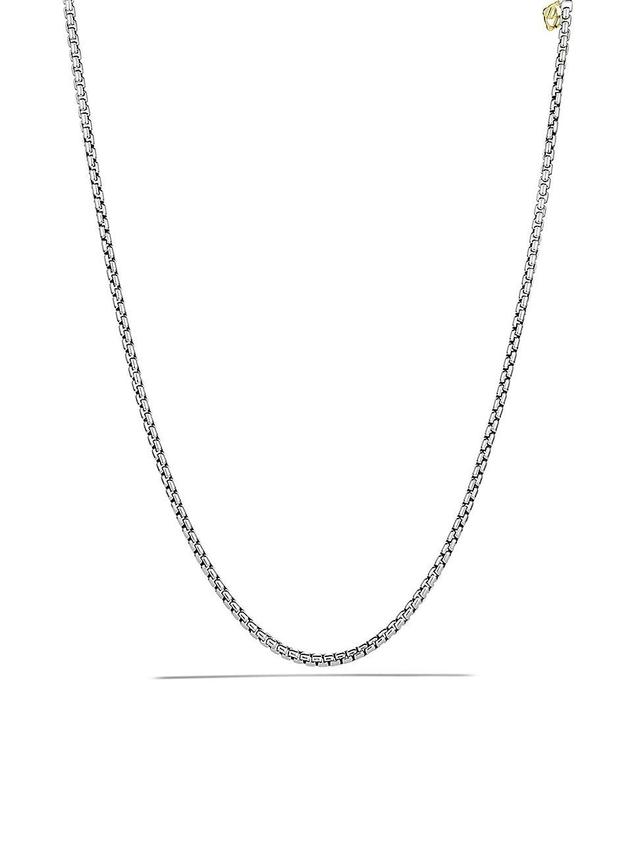 Womens Box Chain Necklace In Sterling Silver Product Image