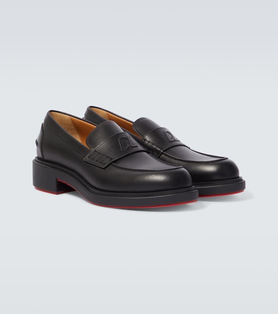 CHRISTIAN LOUBOUTIN Urbino Calfskin Loafer In Bk01 Black Product Image