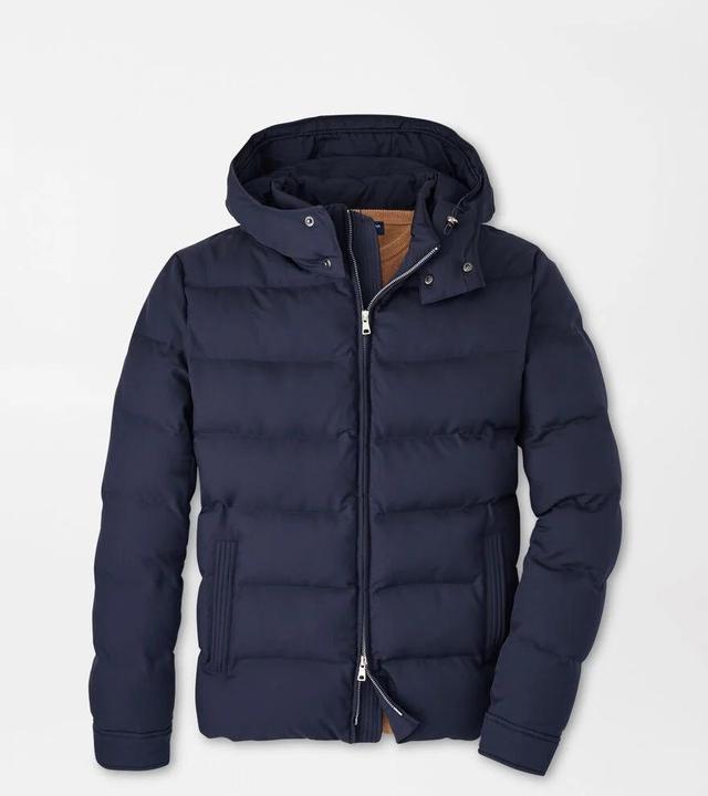 Peter Millar Mens Cortina Quilted Bomber | Color: Navy | Size: S Product Image