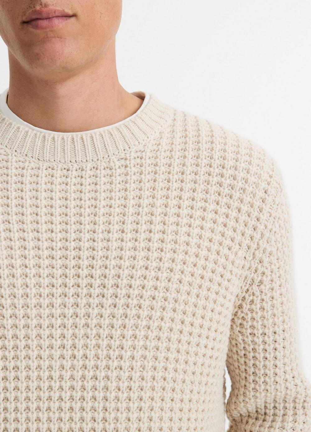 Macro-Waffle Crew Neck Sweater Product Image