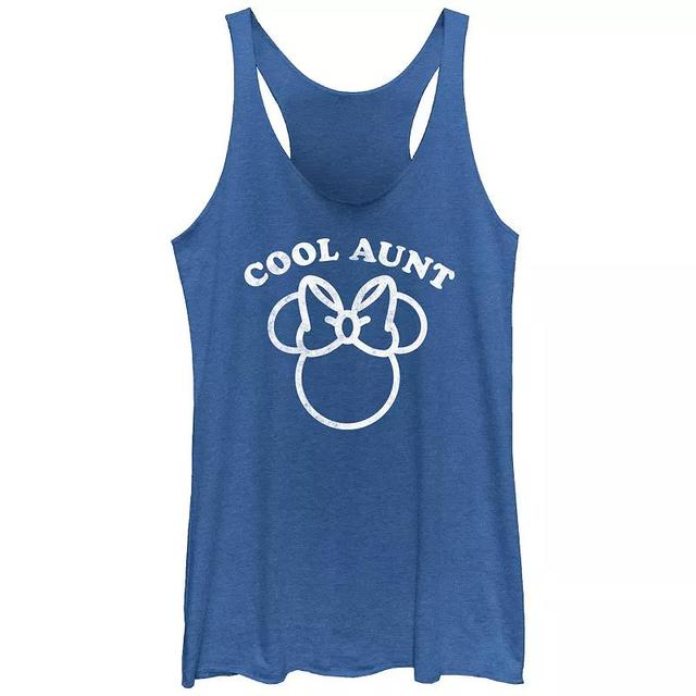 Disneys Minnie Mouse Cool Aunt Womens Racerback Tank Top Royal Grey Product Image