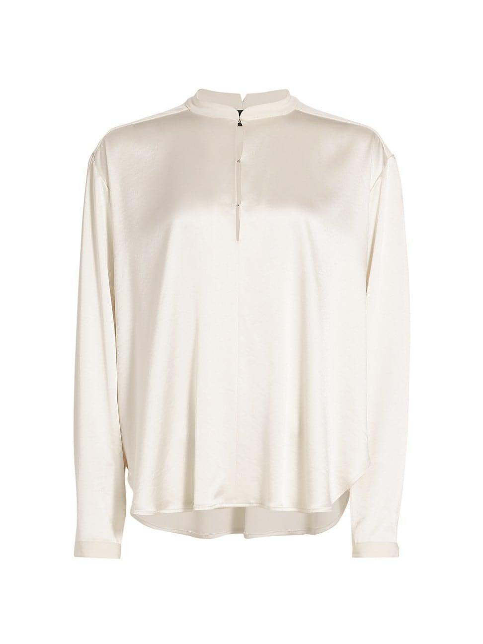 Womens Rosie Keyhole Long-Sleeve Blouse Product Image