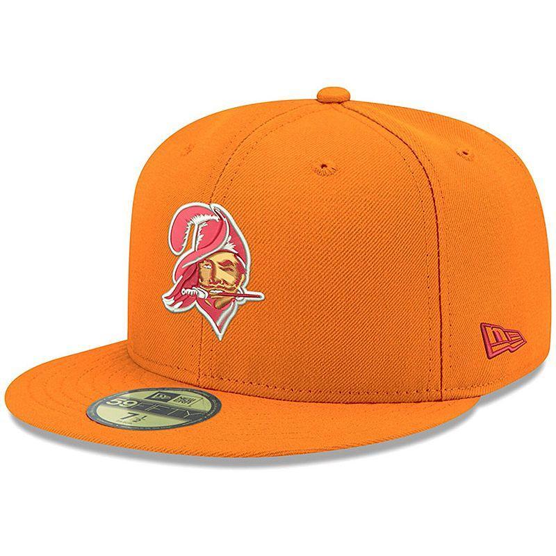 Mens New Era Orange Tampa Bay Buccaneers Omaha Throwback 59FIFTY Fitted Hat Product Image