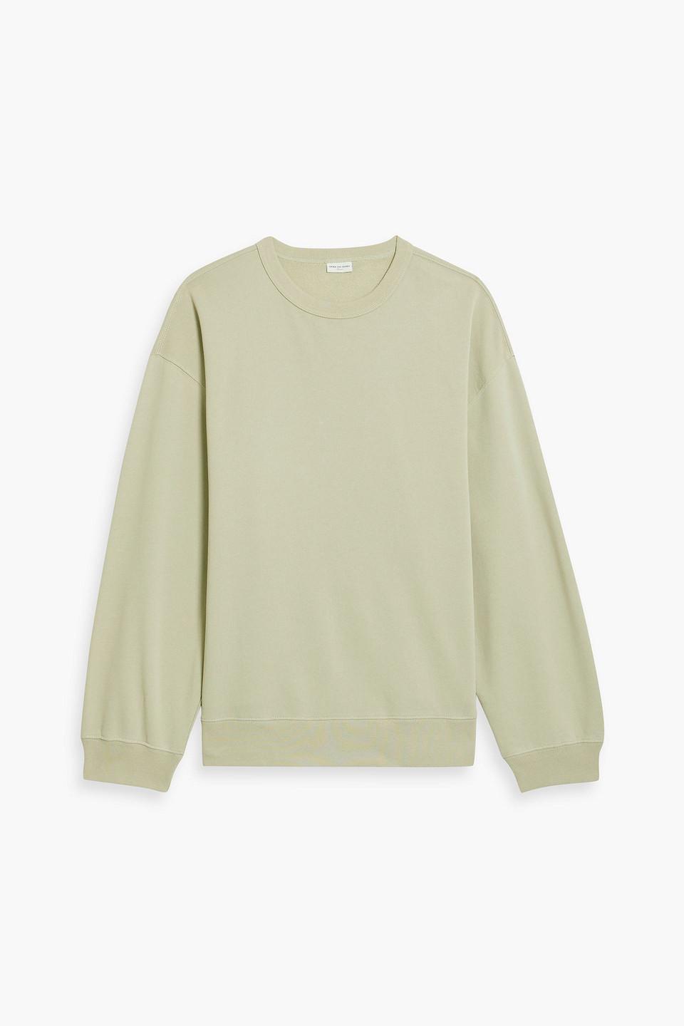 French Cotton-terry Sweatshirt In Light Green Product Image