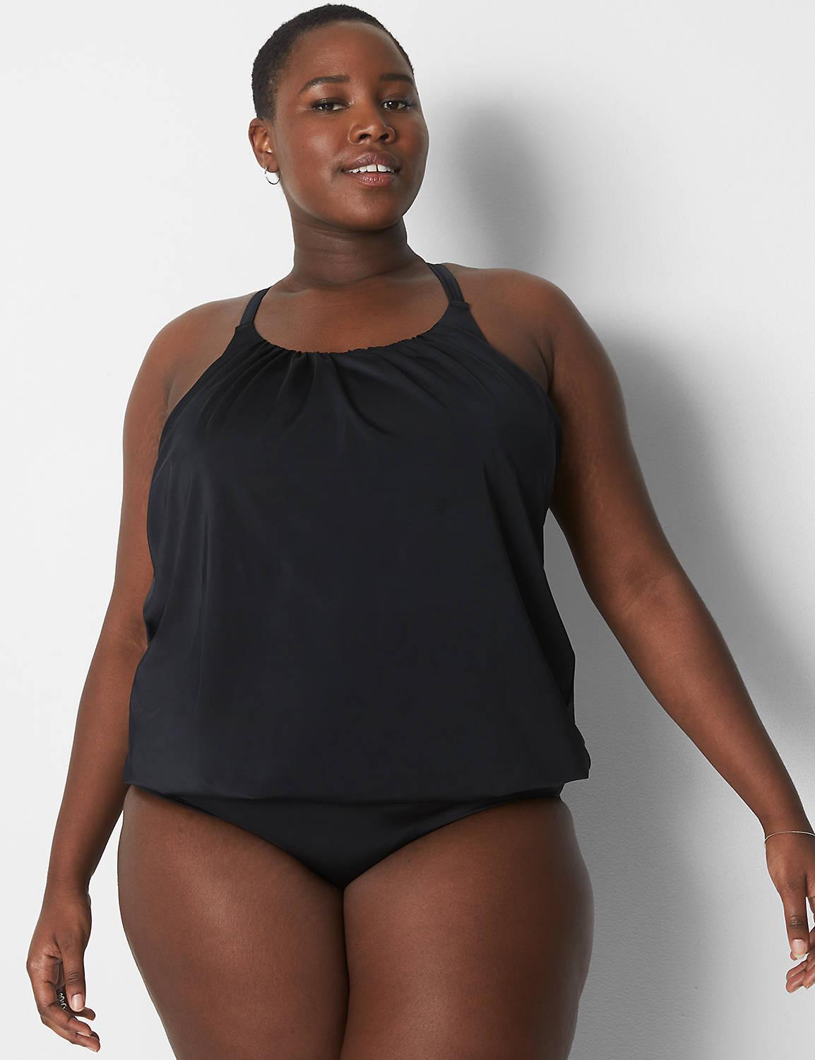 No-Wire Blouson Swim Tankini Top Product Image