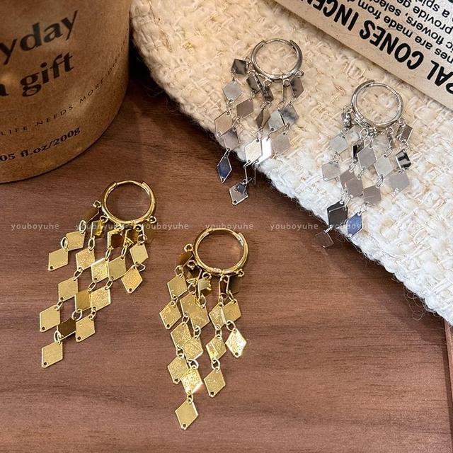 Geometric Hoop Drop Earring Product Image