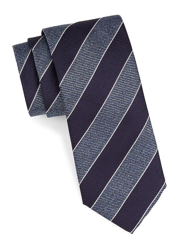 Mens Striped Silk Tie Product Image