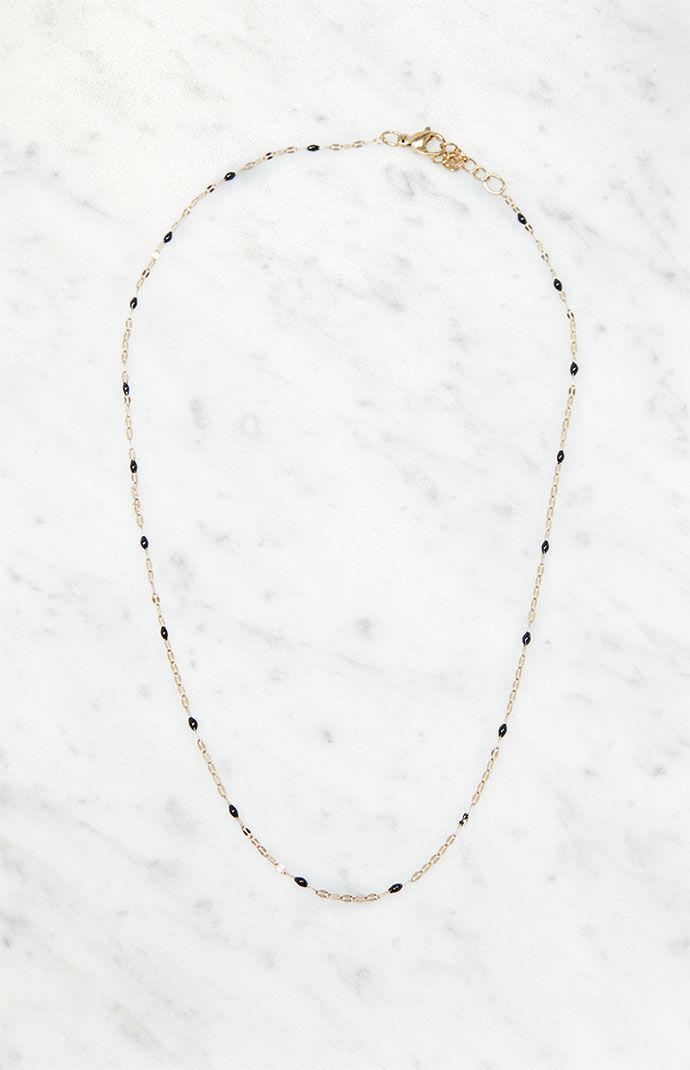 John Galt Black Beaded Chain Necklace Product Image