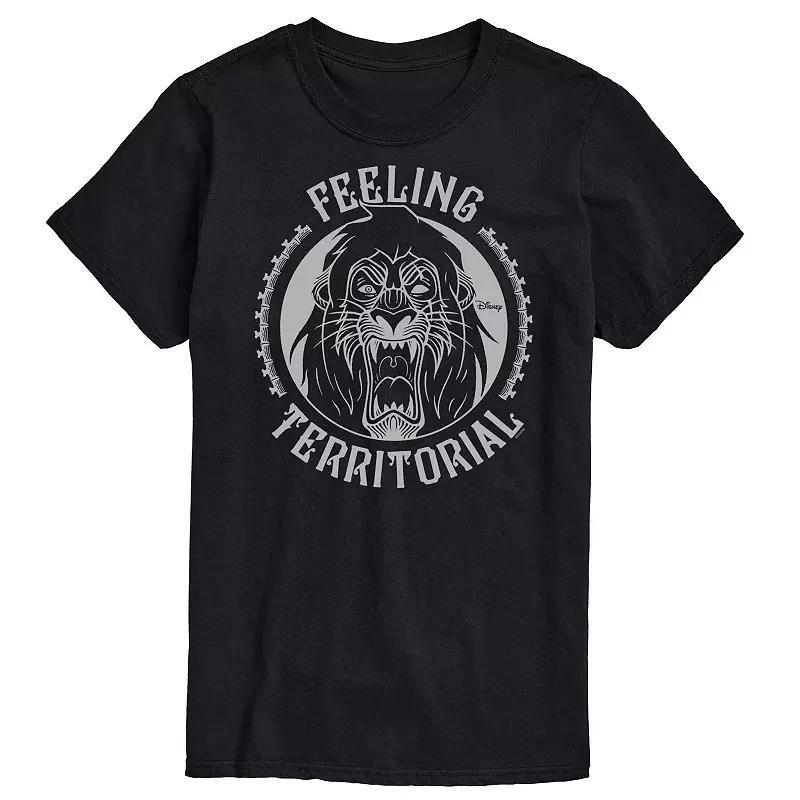 Disney Villains Scar Mens Feeling Territorial Graphic Tee Blue Product Image