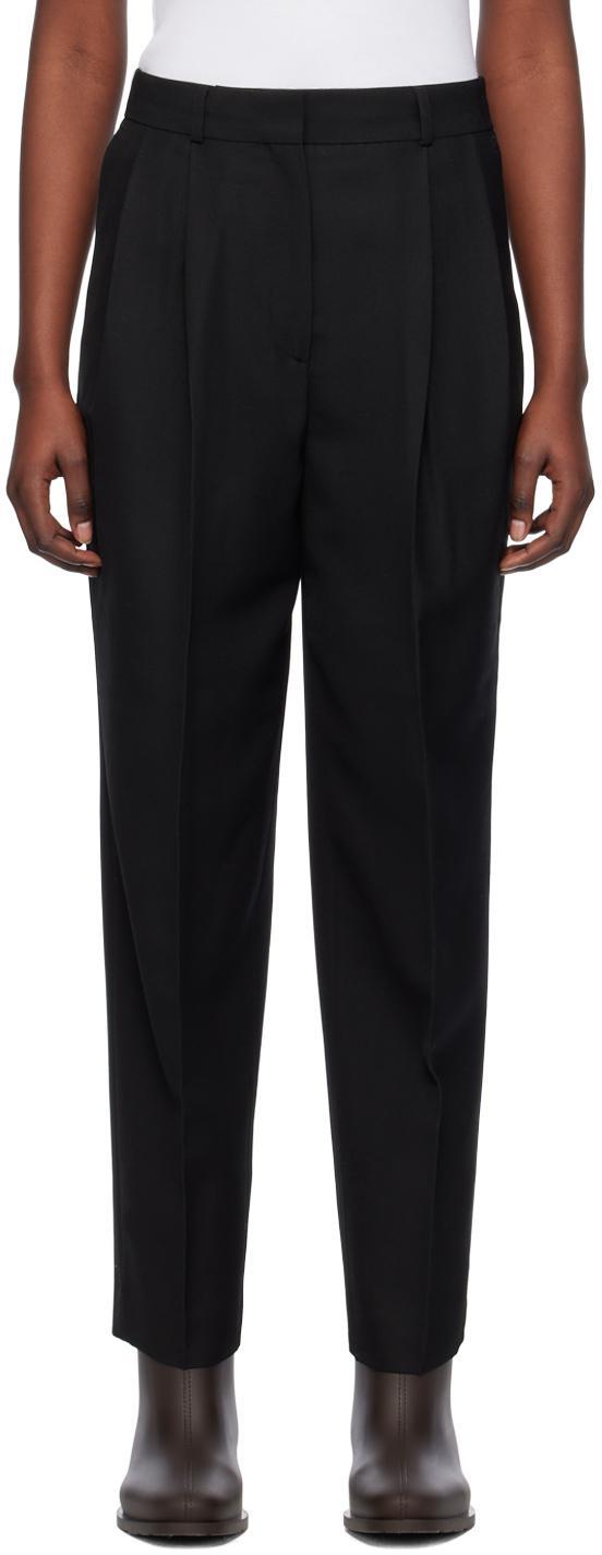 Black Double-pleated Trousers In 001 Black Product Image