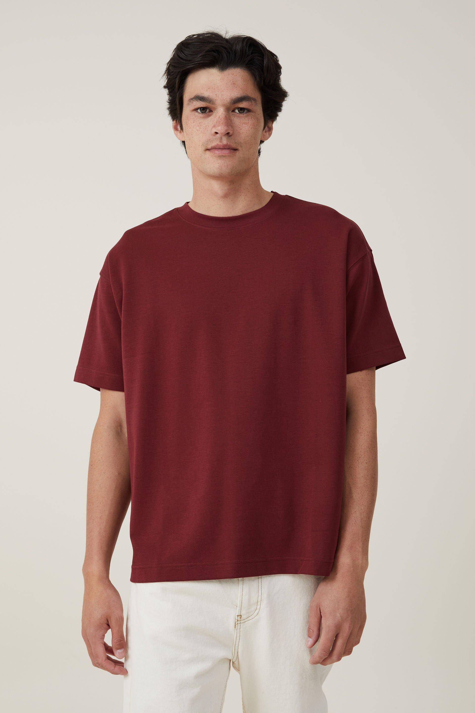 Cotton On Men - Hyperweave T-Shirt - Dark carmine Product Image