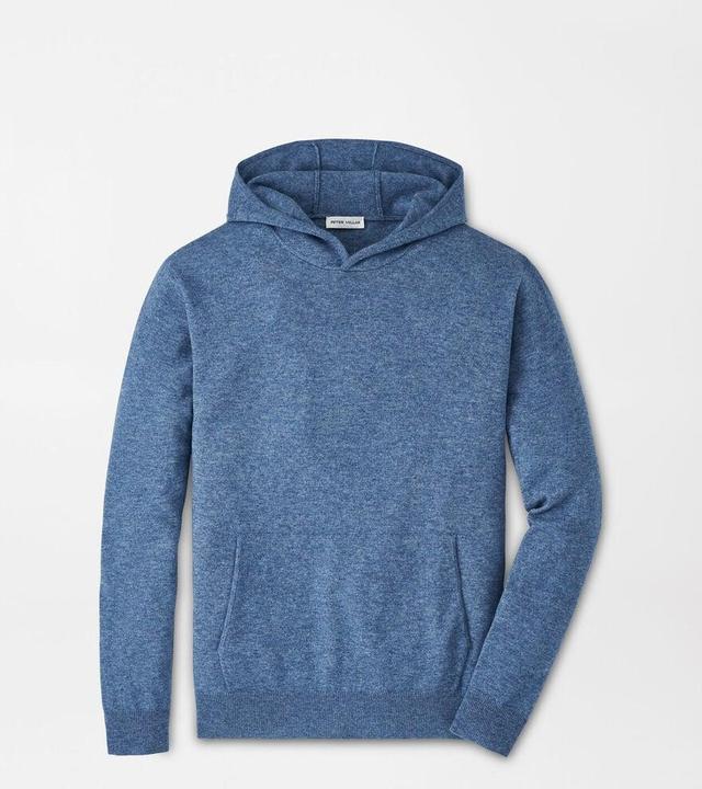 Peter Millar Mens Conway Wool Cashmere Popover Hoodie | Color: Vintage Indigo | Size: XXL Product Image