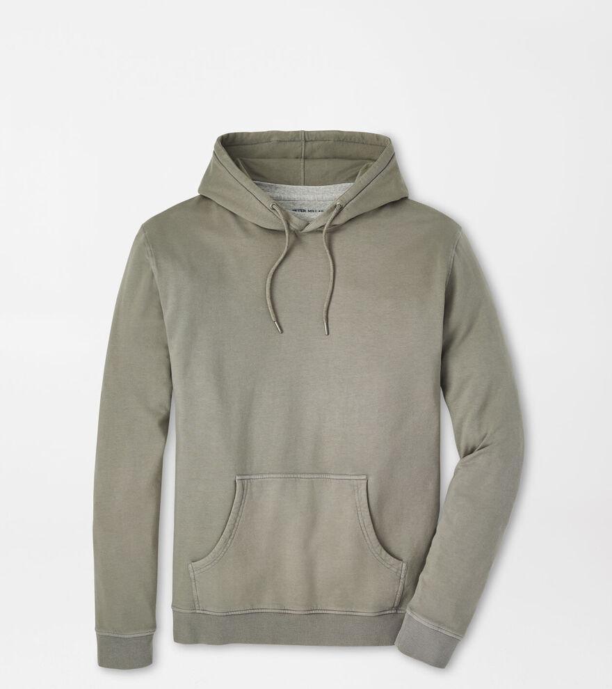 Peter Millar Mens Lava Wash Garment-Dyed Hoodie | Color: Military | Size: M Product Image