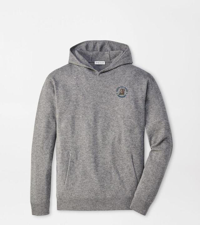 Peter Millar Mens Conway Wool Cashmere Popover Hoodie | Color: Gale Grey | Size: S Product Image